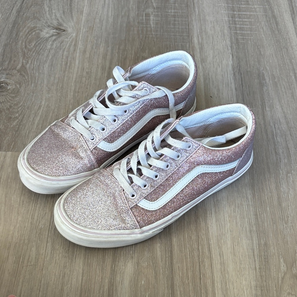 Vans Old School Pink Glitter Sneakers